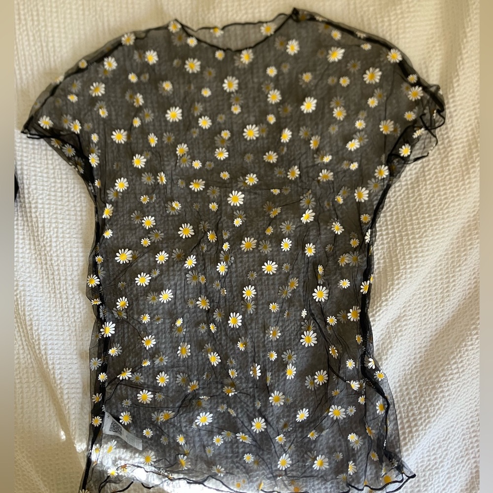 Floral Mesh Top